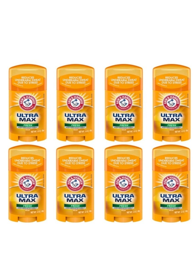 Arm & Hammer Ultramax Fresh Scent Solid Antiperspirant Deodorant - 28g, 8 Pack - Image 1
